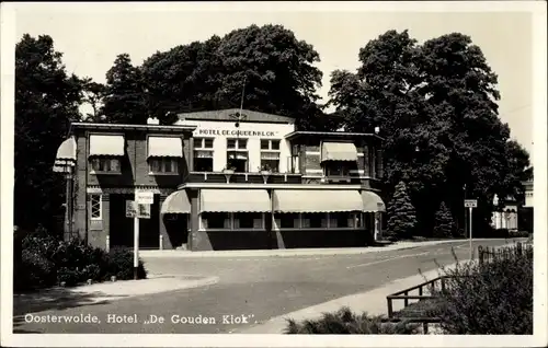 Ak Oosterwolde Oldebroek Gelderland, Hotel De Gouden Klok