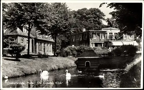 Ak Oosterwolde Oldebroek Gelderland, Hotel De Gouden Klok