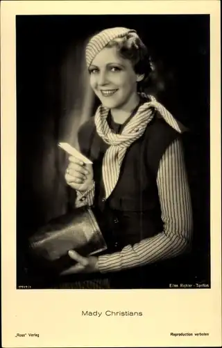 Ak Schauspielerin Mady Christians, Portrait, Ross Verlag 7717 /1