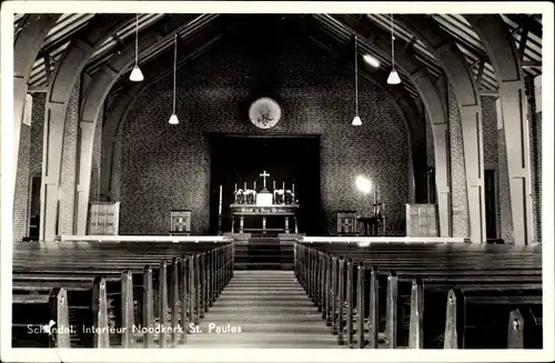 Ak Schijndel Nordbrabant Niederlande, Interieur Noordkerk St. Paules