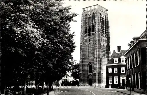 Ak Vught Nordbrabant, Helvoirlesweg met St. Lambertustoren