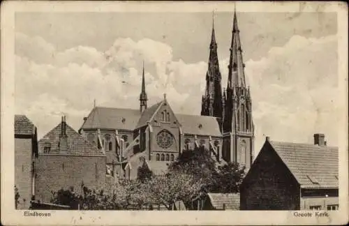 Ak Eindhoven Nordbrabant Niederlande, Groote Kerk