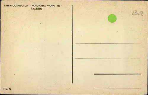 Ak 's Hertogenbosch Nordbrabant Niederlande, Panorama vanaf het Station