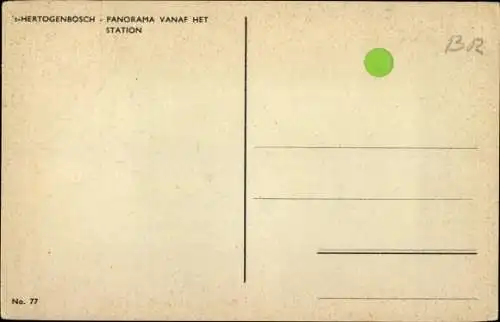 Ak 's Hertogenbosch Nordbrabant Niederlande, Panorama vanaf het Station