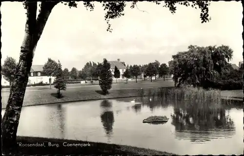 Ak Raamsdonk Nordbrabant Niederlande, Burg. Coenenpark, See