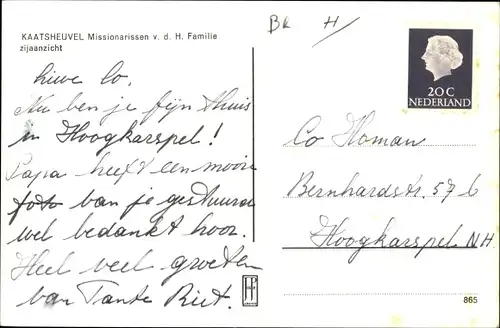 Ak Kaatsheuvel Nordbrabant, Missionarissen v. d. H. Familie