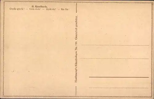 Künstler Ak Kaulbach, H., Guck-guck, Neugieriger Junge, Schultafel