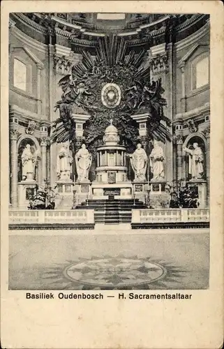 Ak Oudenbosch Nordbrabant, Inneres der Basilika, Altar