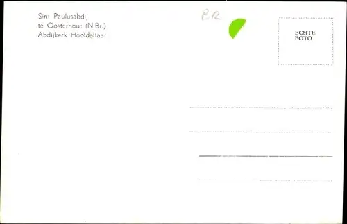 Ak Oosterhout Nordbrabant Niederlande, Sint Paulusabdij, Hochaltar