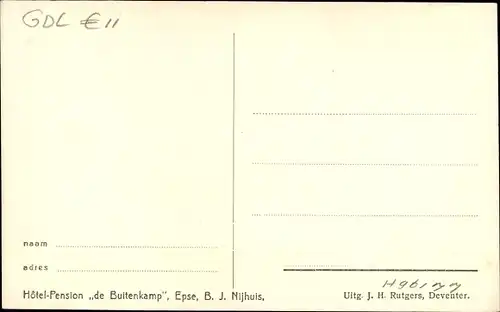 Ak Epse Gelderland, Hotel Buttenkamp