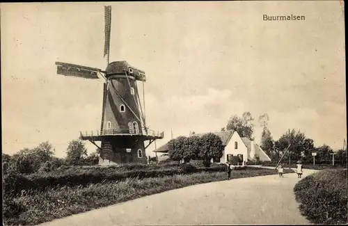 Ak Buurmalsen Geldermalsen Gelderland Niederlande, Molen