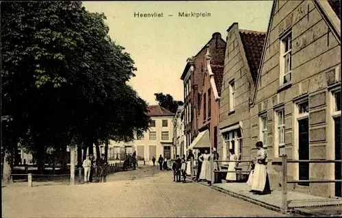 Ak Heenvliet Südholland, Marktplein