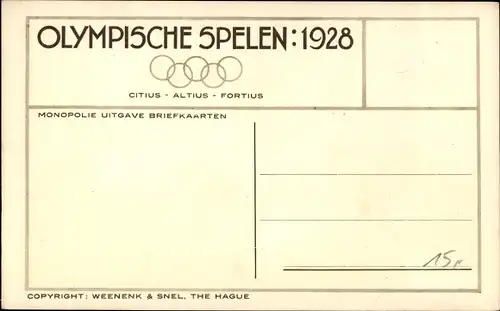 Ak Amsterdam Nordholland Niederlande, Olympische Spiele 1928, Weesmeisjes in het Stadion, Zuschauer