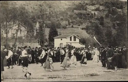 Ak Amelie les Bains Pyrénées Orientales, L'Entreillissade, Danse Catalane