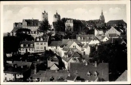 Ak Bernburg an der Saale, Brahlenberg, Stadtpanorama