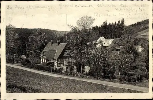 Ak Hirschsprung Altenberg im Erzgebirge, Haus zum Machandelbaum