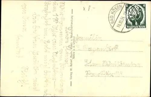 Ak Nebra an der Unstrut, Blick auf die Stadt