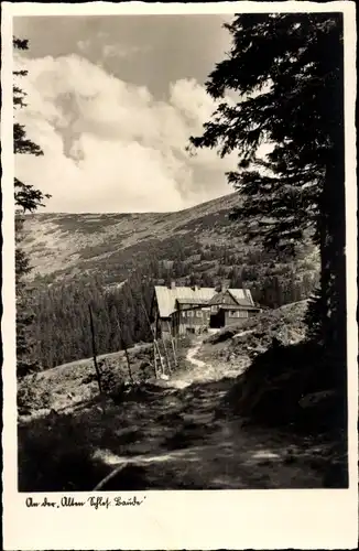 Ak Szklarska Poręba Schreiberhau Riesengebirge Schlesien, alte Schlesische Baude