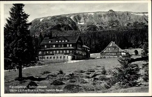 Ak Karpacz Krummhübel Riesengebirge Schlesien, Schlingelbaude, Schronisko na Starej Polanie