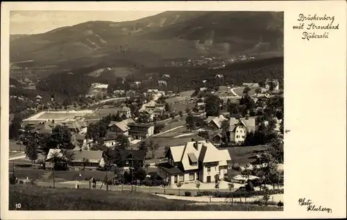 Ak Brückenberg b. Krummhübel Schlesien, Strandbad Rübezahl