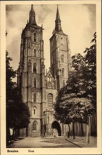 Ak Wrocław Breslau Schlesien, Dom