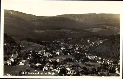 Ak Karpacz Krummhübel im Riesengebirge Schlesien, Totalansicht