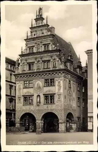 Ak Nysa Neisse Neiße Schlesien, Kämmereigebäude am Ring