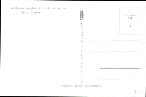 Ak Bytom Beuthen Oberschlesien, Orkiestra kopalni Rozbark w Bytomin