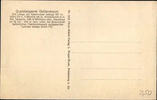 Ak Lauban Schlesien, Queitalsperre Goldentraum, Wald