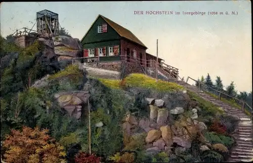 Ak Szklarska Poręba Schreiberhau Riesengebirge Schlesien, Hochstein, Isergebirge