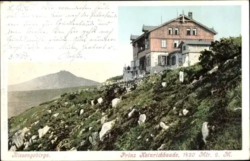 Ak Karpacz Krummhübel Riesengebirge Schlesien, Prinz Heinrich Baude