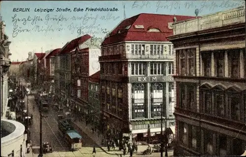 Ak Berlin Mitte, Leipziger Straße Ecke Friedrichstraße