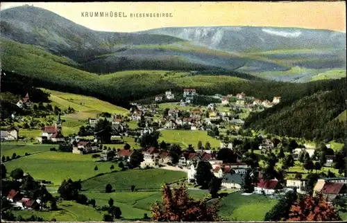 Ak Karpacz Krummhübel Riesengebirge Schlesien, Gesamtansicht
