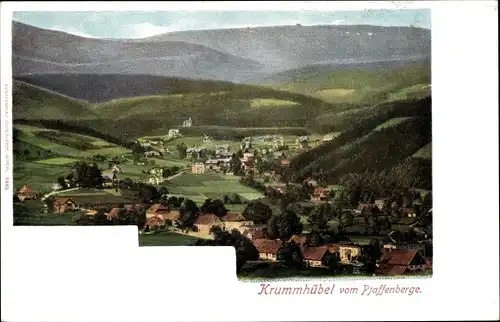 Ak Karpacz Krummhübel im Riesengebirge Schlesien, Totale vom Pfaffenberg aus