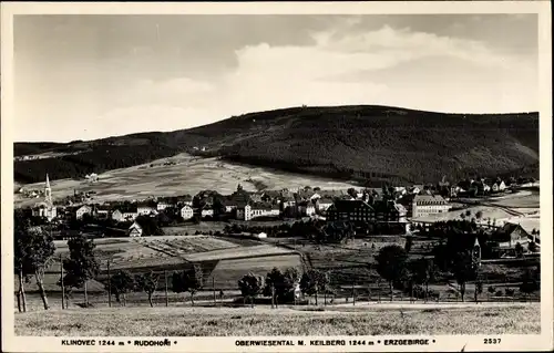 Ak Oberwiesenthal im Erzgebirge Sachsen, Panorama, Keilberg