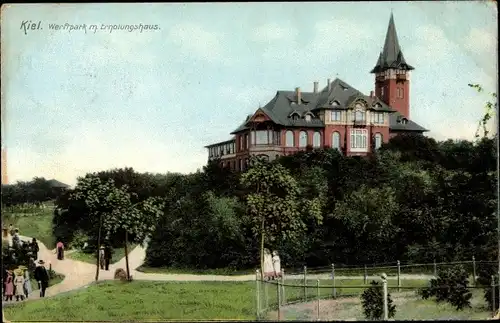 Ak Kiel Schleswig Holstein, Werftpark mit Erholungshaus