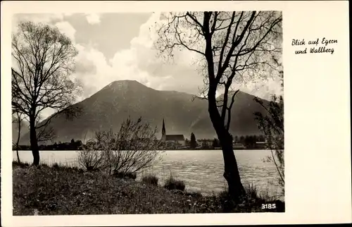 Ak Rottach Egern in Oberbayern, Wallberg, Panorama vom Ort