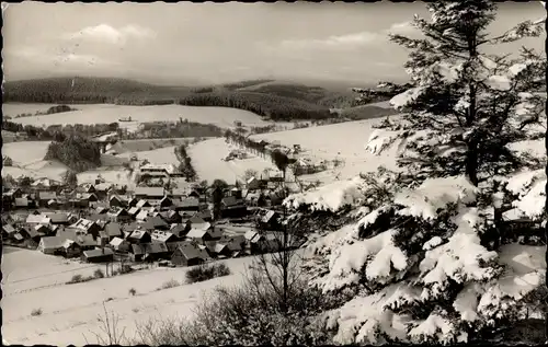 Ak Usseln Willingen im Upland Waldeck, Winterpanorama