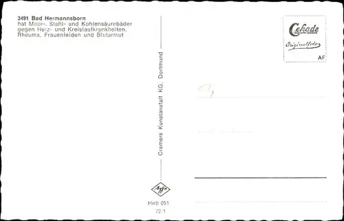 Ak Bad Hermannsborn Bad Driburg Nordrhein Westfalen, Aufenthaltsraum, Kurhaus