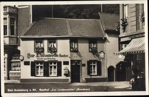 Ak Bad Godesberg Bonn am Rhein, Gasthof Zur Lindenwirtin, Ännchen, Kegelbahn