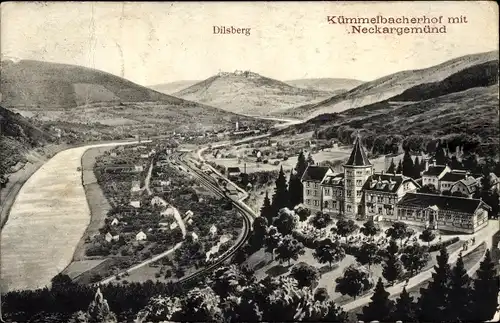 Ak Neckargemünd am Neckar, Kümmelbacherhof, Dilsberg, Panorama
