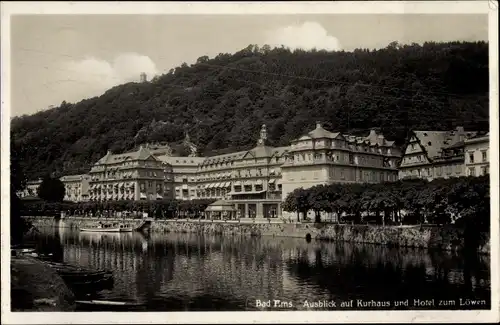 Ak Bad Ems an der Lahn, Kurhaus und Hotel zum Löwen