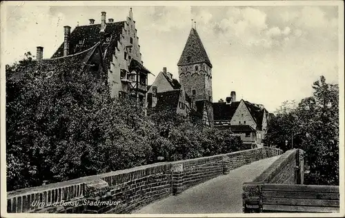 Ak Ulm an der Donau, Stadtmauer
