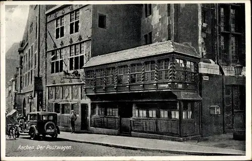 Ak Aachen in Nordrhein Westfalen, Der Postwagen, Straßenansicht