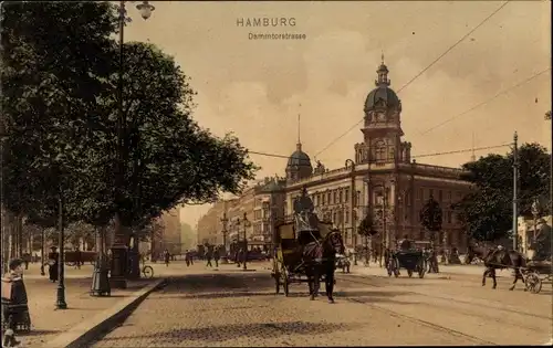 Ak Hamburg Mitte Neustadt, Dammtorstraße, Kutschen