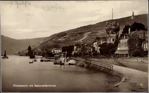 Ak Rüdesheim am Rhein in Hessen, Niederwalddenkmal, Nationaldenkmal