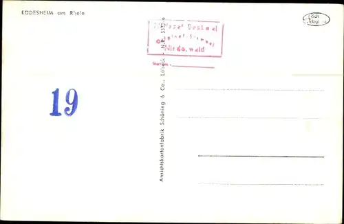 Ak Rüdesheim am Rhein, Ortsansicht mit Rhein