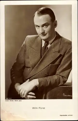 Ak Schauspieler Willi Forst, Portrait, Ross Verlag 5675 1