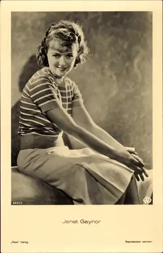 Ak Schauspielerin Janet Gaynor, Portrait