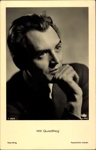 Ak Schauspieler Will Quadflieg, Ross Verlag A 3202 1